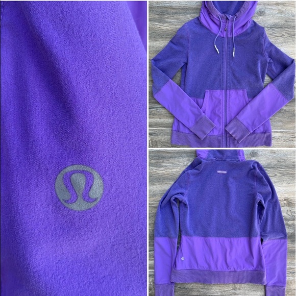 lululemon athletica Sweaters - Lululemon Purple Zip Workout Sweater